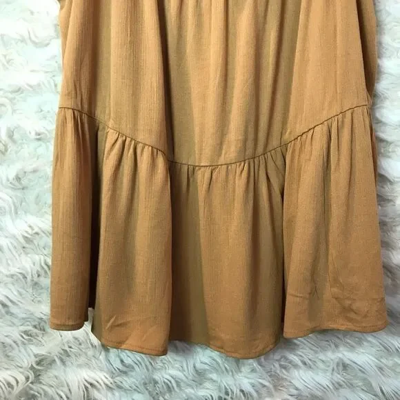 Torrid Cottagecore Boho Tank Tan/Brown Crochet, Ruffle bottom, NWT 2X - Picture 9 of 13